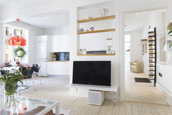 Modern Apartment Example with White Decor