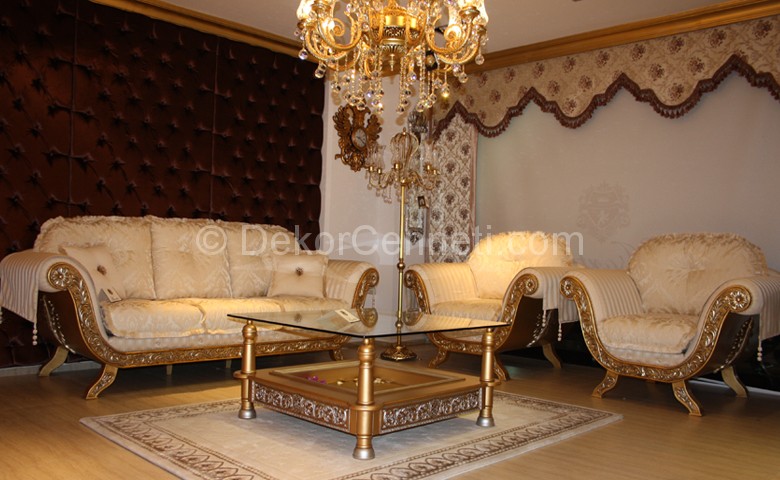 Altın Varaklı Salon Koltukları