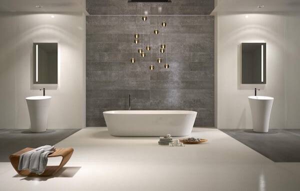 Gri Beyaz Banyo Dekorasyonu