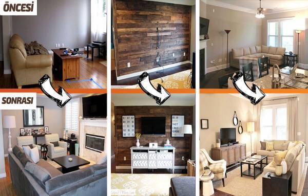 Hayran Kalacağınız Öncesi ve Sonrası Oda Mutfak Banyo Tasarımları
